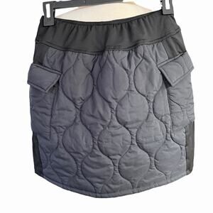 Jack Smith Women's Black Puffer Quilted Mini Skirt Pockets Small Boho Bohemian